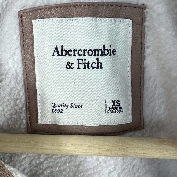 Abercrombie & Fitch Asymmetrical Snap-Up Fleece Sweatshirt Sz XS Quilted - Picture 9 of 14